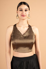 Black Brocade Saree Blouse2811 video